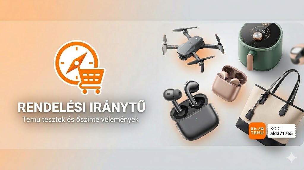 Rendelési Iránytű logó és Temu terméktesztek