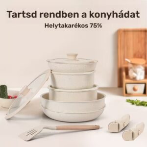 Kpxsiaion 5/12 darabos edény- és serpenyőkészlet
