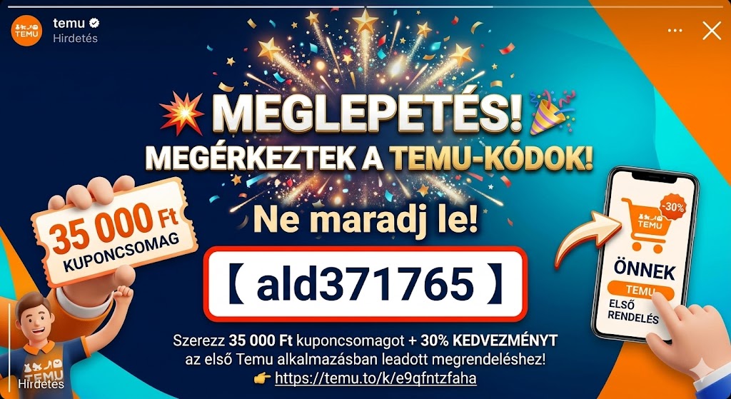 Útmutató: Temu-kódok használata és kedvezmények
